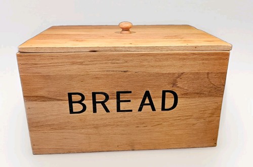 Wooden bread bin - &, beech